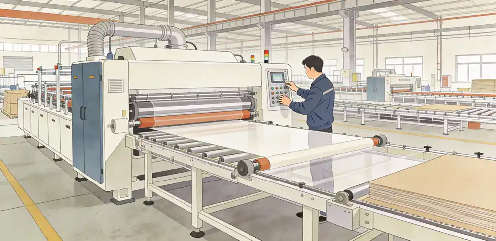 Fangbang High Speed Dry Bonding Laminator in operation at a manufacturing facility